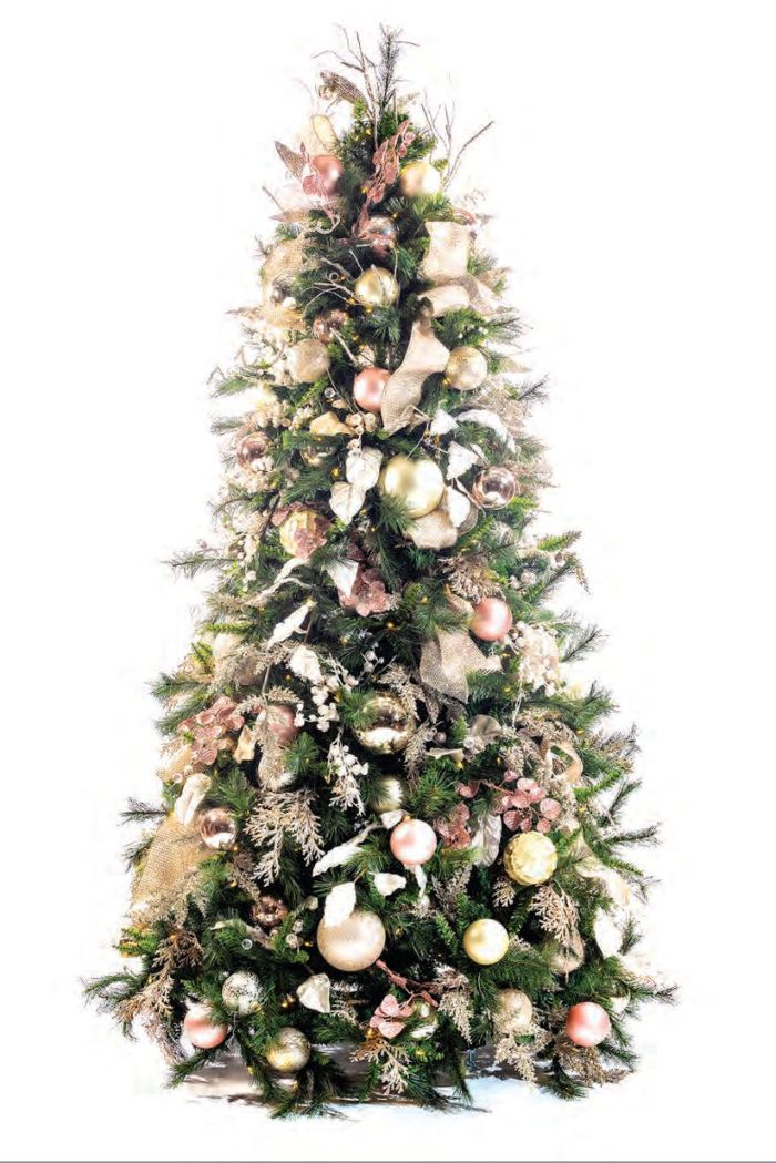 Champagne Toast tree with rose gold accents