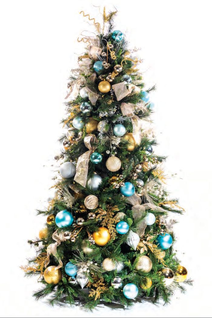 Diamonds tree with baby blue accents